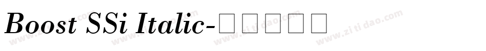Boost SSi Italic字体转换